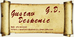 Gustav Despenić vizit kartica